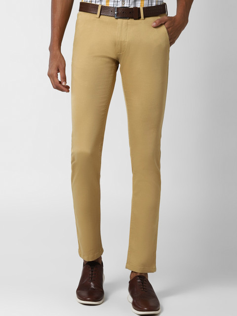 

Peter England Casuals Men Khaki Skinny Fit Regular Trousers
