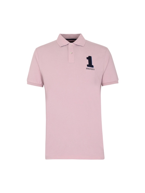 

HACKETT LONDON Men Pink Polo Collar T-shirt