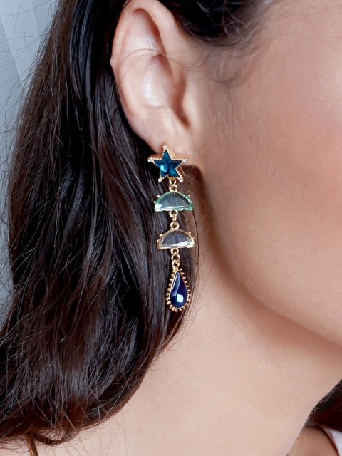 

JOKER & WITCH Blue Contemporary Drop Earrings