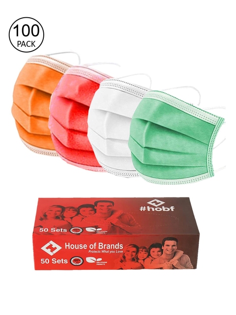 

Swiss Design Unisex Pack Of 100 3Ply Protective Outdoor Face Masks, Green
