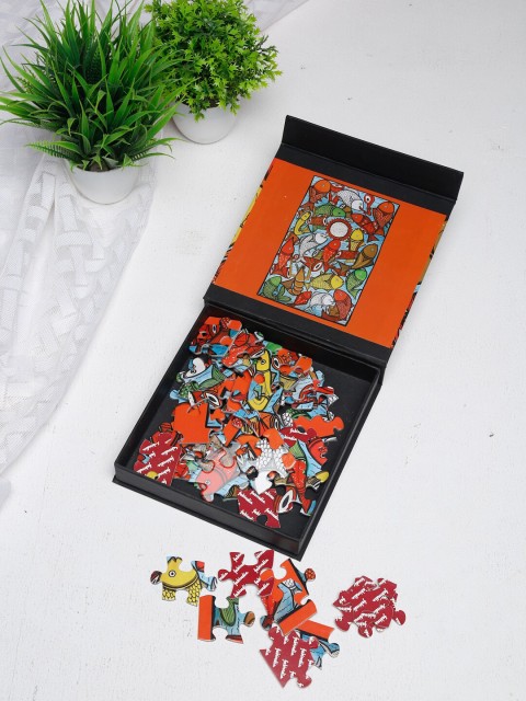 

Fabindia Multicoloured Inaaya Printed Puzzle Board Game, Multi