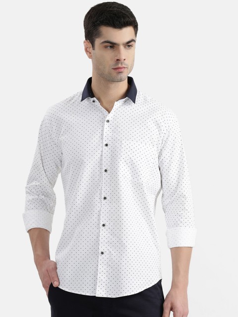 

V2 Value & Variety Men White Slim Fit Printed Casual Shirt