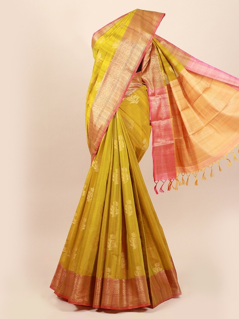 

Pothys Green & Red Woven Design Cotton Blend Saree