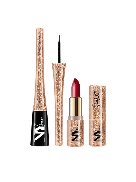 

NY Bae Shakti Range Kit - Black Liquid Eyeliner and Red Creamy Matte Lipstick, Multi