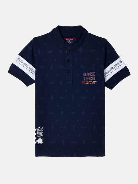

Monte Carlo Boys Blue Printed T-shirt, Navy blue