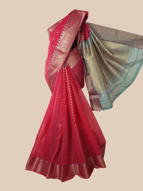 

Pothys Pink Woven Design Silk Cotton Saree