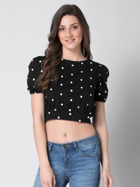 

FabAlley Black Regular Crop Top