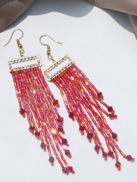 

JOKER & WITCH Red Contemporary Drop Earrings