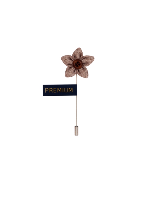 

PELUCHE Unisex Brown Button Flower Lapel Pin