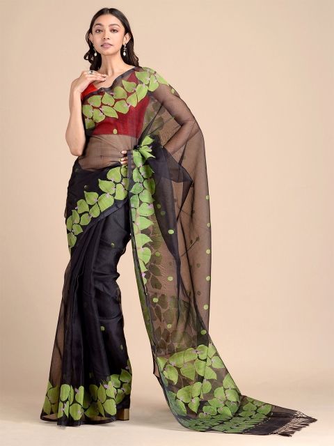 

Mitera Women Black Woven Design