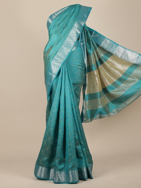 

Pothys Blue Jute Silk Saree