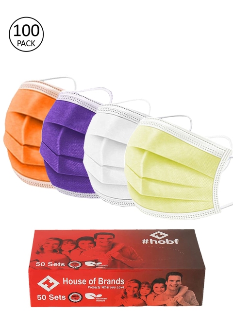

Swiss Design Unisex Pack Of 100 3Ply Protective Outdoor Face Masks, White