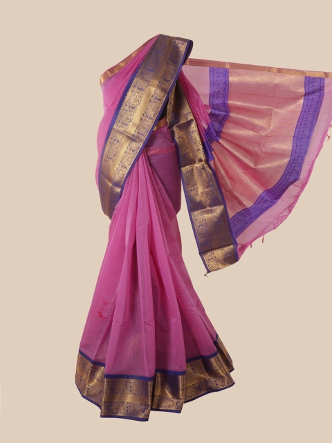 

Pothys Lavender Woven Design Silk Cotton Saree