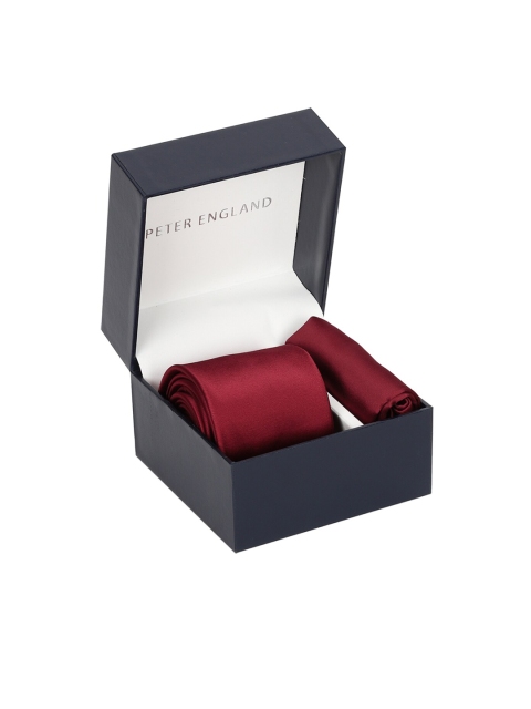 

Peter England Men Maroon Solid Accessory Gift Set