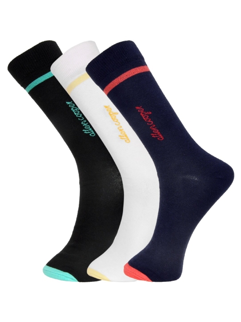 

Allen Cooper Men Pack Of 3 Assorted Calf-Length Cotton Socks