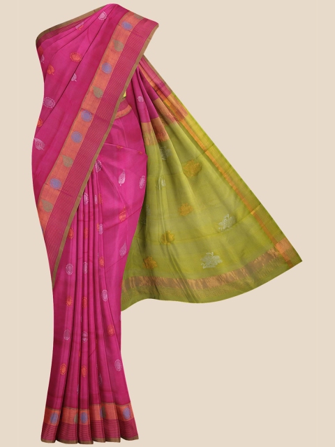 

Kalamandir Pink Woven Design Silk Blend Venkatgiri Saree
