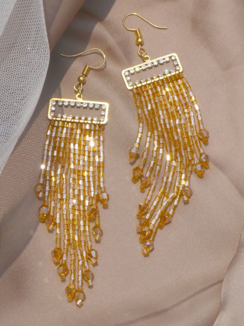

JOKER & WITCH Brown Contemporary Drop Earrings