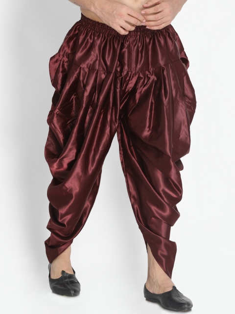 

VASTRAMAY Men Maroon Solid Dhoti