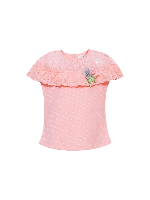 

Daffodils GIRLS WEAR Pink Cape Sleeve Regular Top