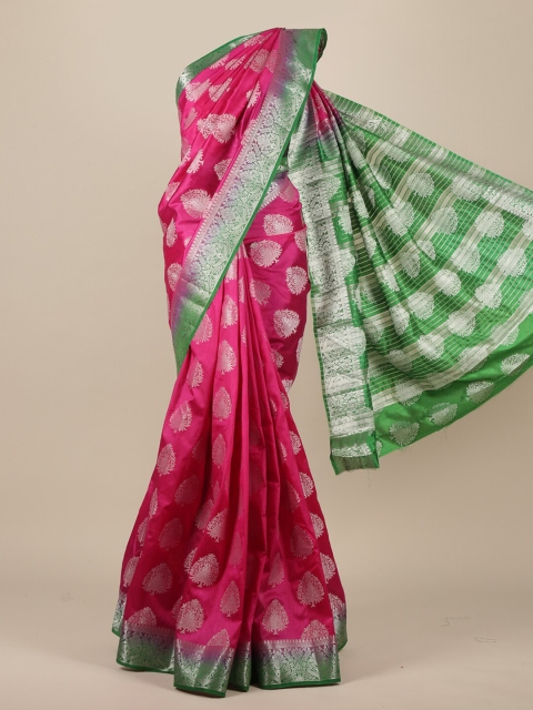 

Pothys Pink Woven Design Jute Silk Saree