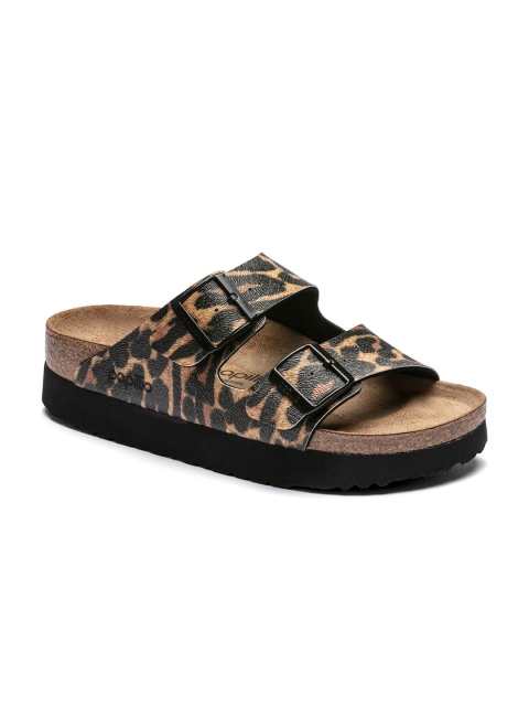 

Birkenstock Women Arizona Platform Black Narrow Width Slide Sandals