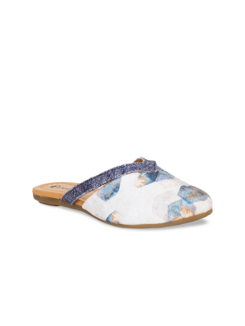 

Denill Women White Embellished Mules Flats