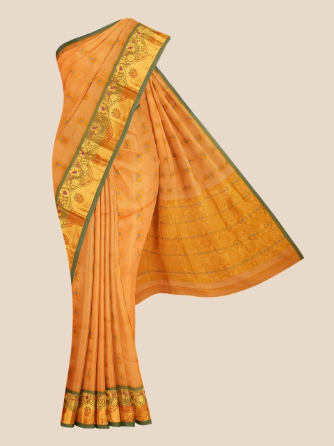 

Kalamandir Yellow & Golden Ethnic Motifs Zari Silk Blend Venkatgiri Saree