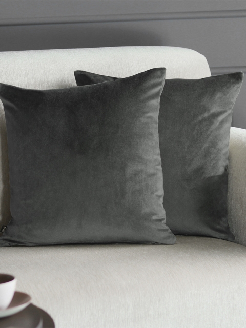 

GMF Grey Set of 2 Velvet Square Cushion Covers