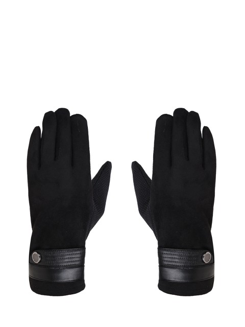 

FabSeasons Women Black Solid Woolen Winter Gloves
