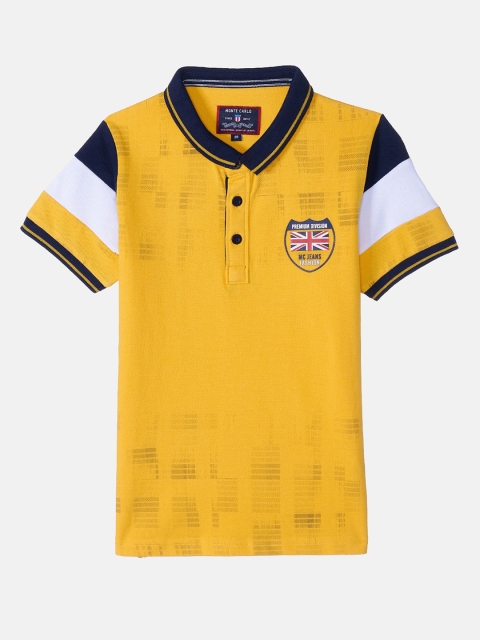 

Monte Carlo Boys Mustard Yellow Polo Collar T-shirt