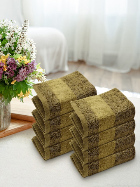 

Pure Home and Living Set Of 8 Face Towels, Green