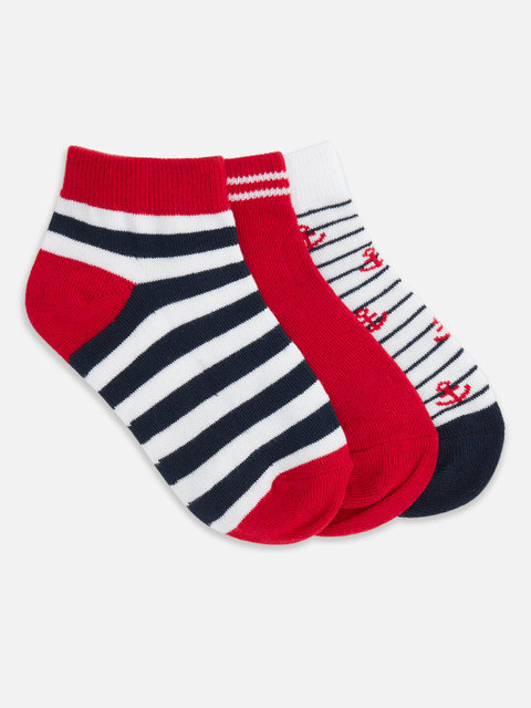 

Pantaloons Junior Boys Pack Of 3 Assorted Ankle-Length Socks