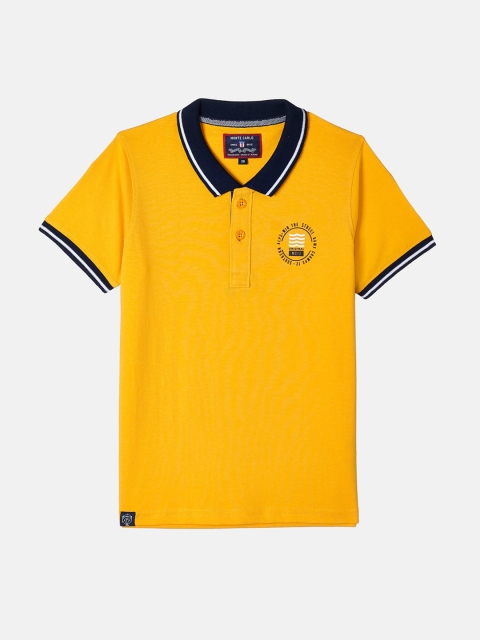 

Monte Carlo Boys Mustard Yellow Polo Collar T-shirt
