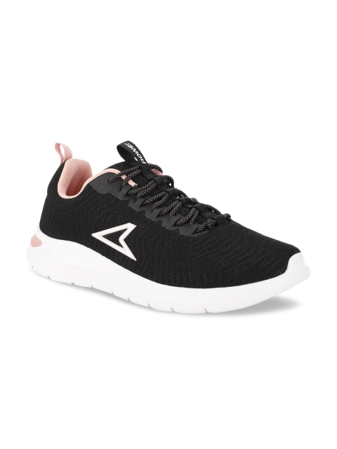 

Power Women Black Textured Sneakers