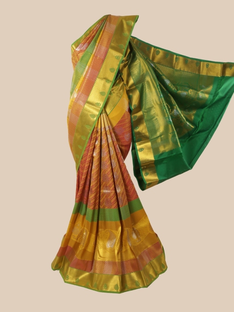

Pothys Mustard Woven Design Zari Pure Silk Saree
