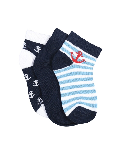 

Pantaloons Junior Boys Pack Of 3 Assorted Ankle-Length Socks