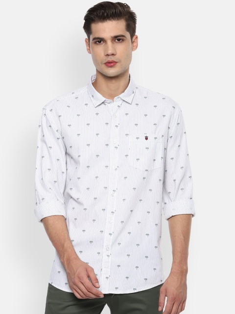 

Louis Philippe Jeans Men White Slim Fit Printed Cotton Casual Shirt