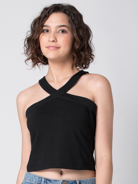

FabAlley Black Crop Top