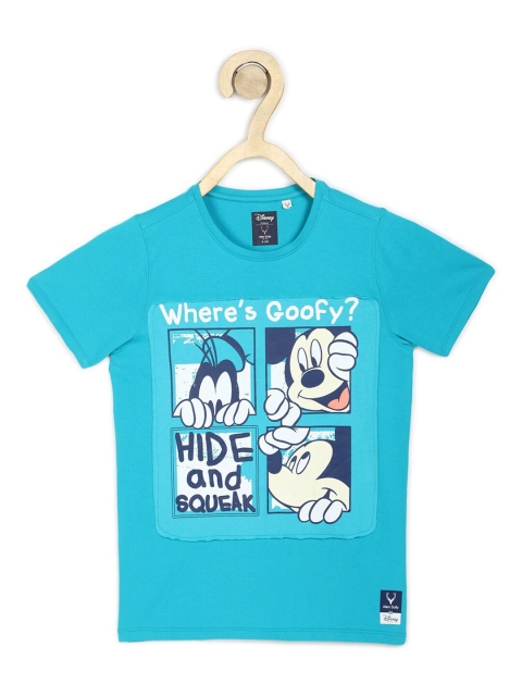 

Allen Solly Junior Boys Blue Printed Applique T-shirt
