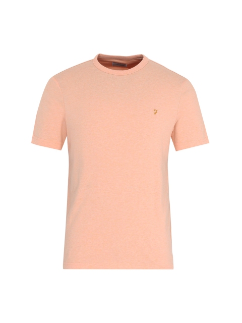 

Farah Men Peach- Coloured Solid T-shirt
