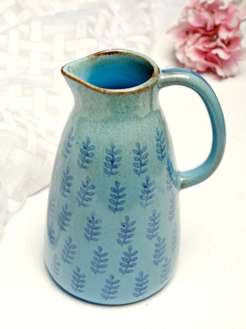 

Fabindia Blue & Green Ceramic Mudrita Hand Painted Jug