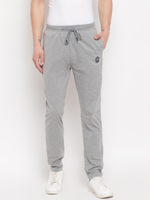 

Richlook Men Grey Solid Cotton Straight-Fit Track Pants