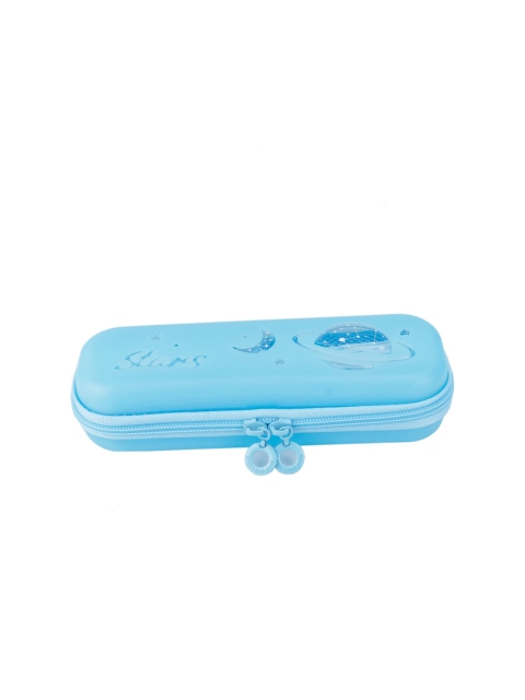 

QIPS Boys Blue Textured High-Quality Plastic Pencil Case