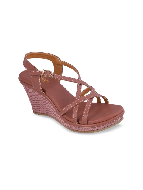 

Stelatoes Women Pink Solid Wedge Sandals
