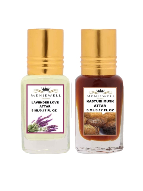 

MENJEWELL Lavender Love Kasturi Musk Attar 10ML, Transparent