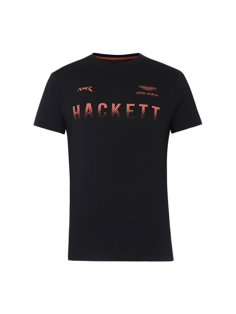 

HACKETT LONDON Men Black Typography Printed T-shirt
