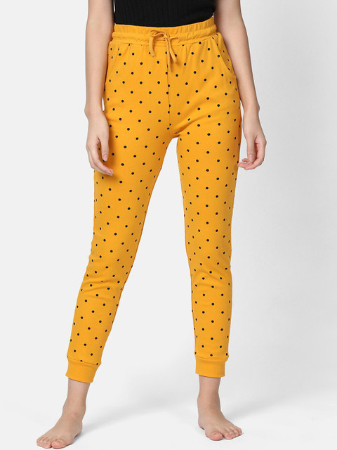 

V2 Value & Variety Womens Mustard Printed Cotton Pyjama
