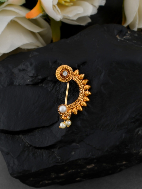 

Silvermerc Designs Gold Plated Marathi Nosering