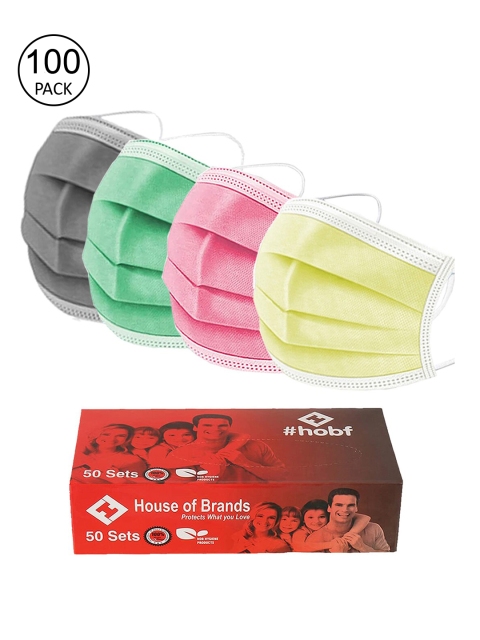 

Swiss Design Pack of 100 3ply Mask, Multi