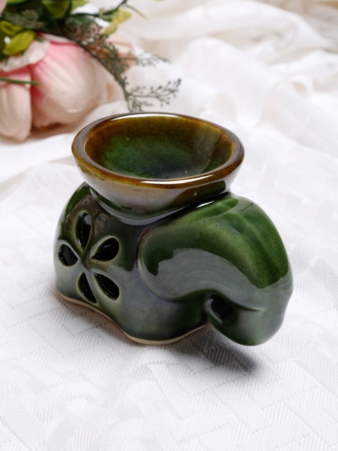

Fabindia Green Ceramic Gajraj Glazed Aroma Oil Diffuser